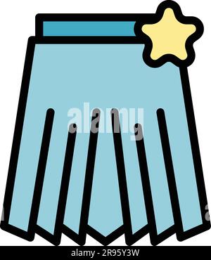 Perfectionism skirt icon. Outline Perfectionism skirt vector icon for web design isolated on white background color flat Stock Vector