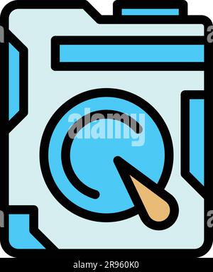 Computer service icon. Outline Computer service vector icon for web design isolated on white background color flat Stock Vector