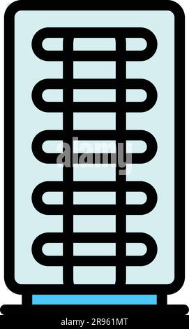 Fridge chiller icon. Outline Fridge chiller vector icon for web design isolated on white background color flat Stock Vector