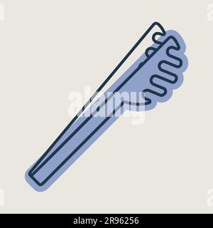 Spaghetti tongs vector icon. Kitchen appliances. Graph symbol for cooking web site design, logo, app, UI Stock Vector