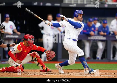 Chicago Cubs catcher Willson Contreras (40) strikes out during a MLB spring  training game, Saturday, Mar. 13, 2021, in Surprise, Ariz. (Brandon  Sloter/Image of Sport) Photo via Newscom Stock Photo - Alamy