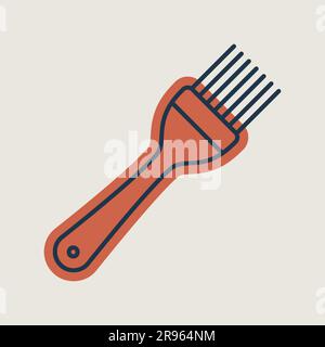 Silicone cooking brush vector icon. Kitchen appliances. Graph symbol for cooking web site design, logo, app, UI Stock Vector