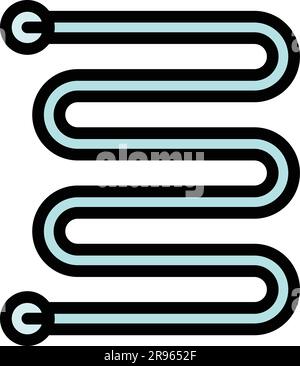 Air chiller icon. Outline Air chiller vector icon for web design isolated on white background color flat Stock Vector
