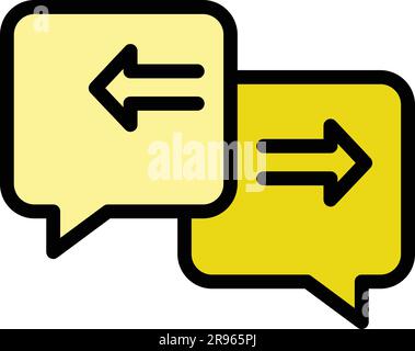 Chat backup icon. Outline Chat backup vector icon for web design isolated on white background color flat Stock Vector