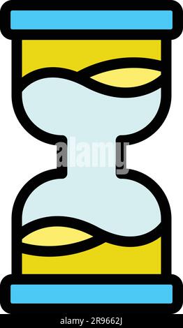 Time backup icon. Outline Time backup vector icon for web design isolated on white background color flat Stock Vector