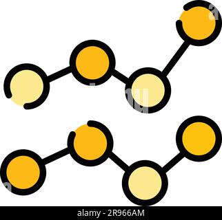 Narrow market graph icon. Outline Narrow market graph vector icon for web design isolated on white background color flat Stock Vector