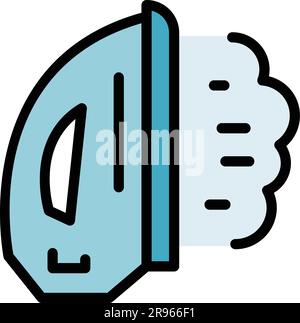 Perfectionism iron icon. Outline Perfectionism iron vector icon for web design isolated on white background color flat Stock Vector