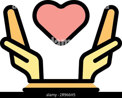 Keep relationship icon. Outline Keep relationship vector icon for web design isolated on white background color flat Stock Vector