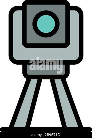Radar restriction icon. Outline Radar restriction vector icon for web design isolated on white background color flat Stock Vector