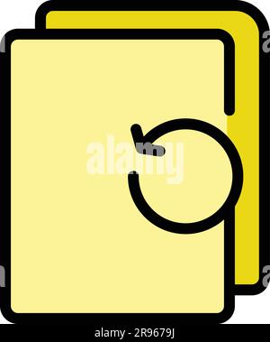 Files backup icon. Outline Files backup vector icon for web design isolated on white background color flat Stock Vector