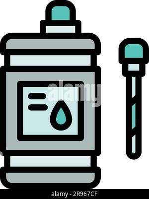 Ph meter chemistry icon. Outline Ph meter chemistry vector icon for web design isolated on white background color flat Stock Vector