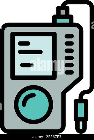 Ph tool icon. Outline Ph tool vector icon for web design isolated on white background color flat Stock Vector
