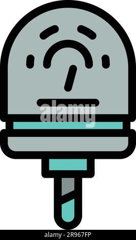 Lab ph meter icon. Outline Lab ph meter vector icon for web design isolated on white background color flat Stock Vector
