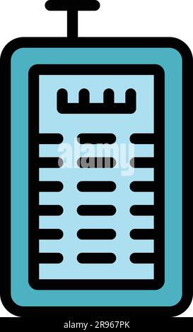 Laser meter icon. Outline Laser meter vector icon for web design isolated on white background color flat Stock Vector
