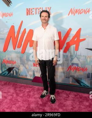 New York, USA. 24th June, 2023. Robert Baird attends special screening of Netflix's Nimona in New York at AMC Lincoln Square on June 24, 2023. (Photo by Lev Radin/Sipa USA) Credit: Sipa USA/Alamy Live News Stock Photo