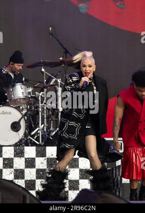 London, United Kingdom, 24th June 2023. Gwen Stefani performs live at BST Summertime Festival in Hyde Park supporting Pink. Cristina Massei/Alamy Live News Stock Photo