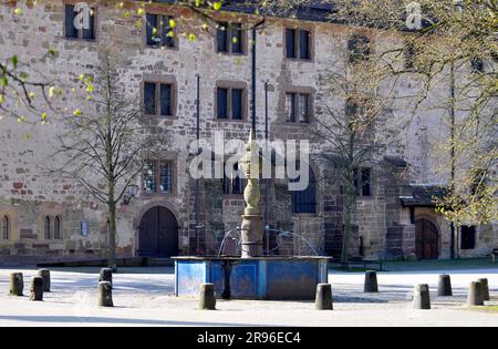 Maulbronn Monastery Courtyard, Monastery Fountain Stock Photo