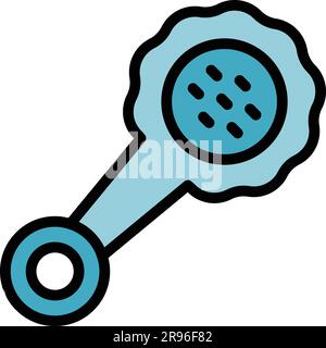 Baby toy icon. Outline Baby toy vector icon for web design isolated on white background color flat Stock Vector