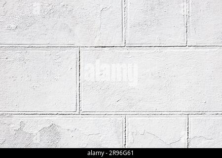 Background from a wall of white bricks Stock Photo