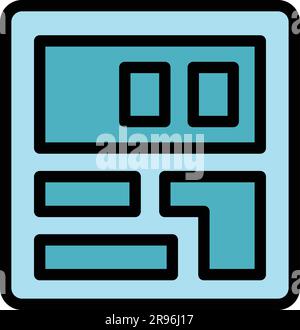 Taximeter cab icon. Outline Taximeter cab vector icon for web design isolated on white background color flat Stock Vector