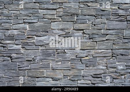 Background from an old grey slate wall Stock Photo