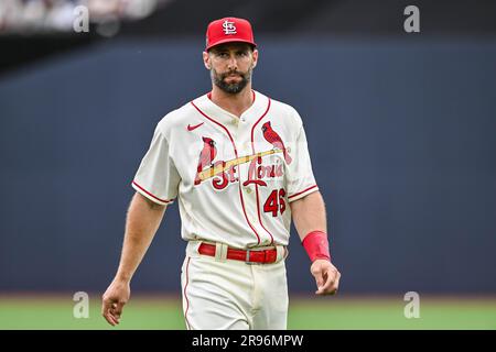 Paul Goldschmidt #46 of the St. Louis Cardinals baseball glove during the  2023 MLB London Series match St. Louis Cardinals vs Chicago Cubs at London  Stadium, London, United Kingdom, 24th June 2023 (