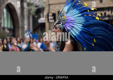 London, UK. 24th June, 2023. Performers are seen dancing at the Great Get Together Bankside summer party at Borough Yards, part of a series of nationwide events inspired by the late Jo Cox MP. (Credit Image: © Hesther Ng/SOPA Images via ZUMA Press Wire) EDITORIAL USAGE ONLY! Not for Commercial USAGE! Stock Photo