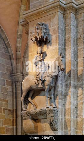 Bamberg Rider, Bamberg Cathedral, interior, Bamberg, Bavaria, Germany Stock Photo