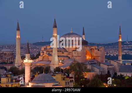 Hagia Sophia, Sultan Ahmet Park, Istanbul, Sultan Ahmed Park, Ayasofya Camii Muzesi, Turkey Stock Photo