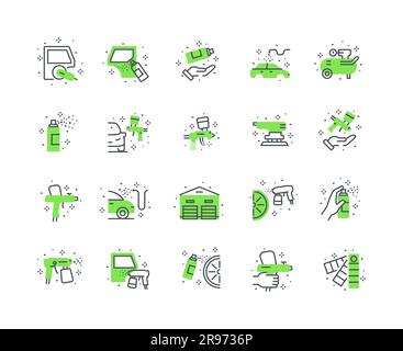 Car paint icons vector color Stock Vector