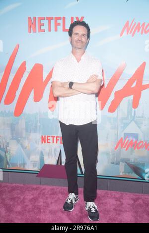 NEW YORK, NEW YORK - JUNE 24: Robert Baird attends the New York Screening of Netflix's 'Nimona' at AMC Lincoln Square Theater on June 24, 2023 in New York City. Stock Photo