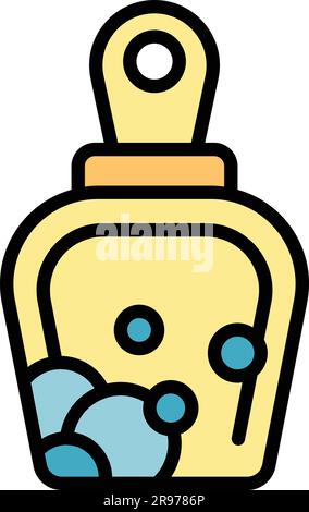 Dustpan icon. Outline Dustpan vector icon for web design isolated on white background color flat Stock Vector