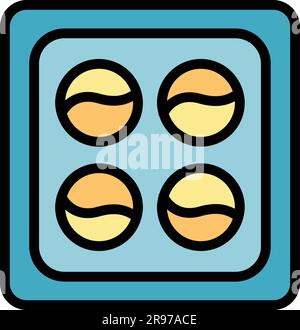 Korean cosmetics beauty icon. Outline Korean cosmetics beauty vector icon for web design isolated on white background color flat Stock Vector