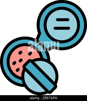 Korean cosmetics container icon. Outline Korean cosmetics container vector icon for web design isolated on white background color flat Stock Vector