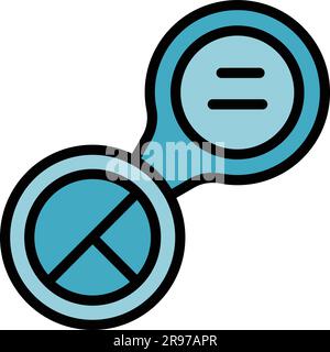 Korean cosmetics open box icon. Outline Korean cosmetics open box vector icon for web design isolated on white background color flat Stock Vector