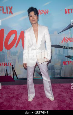 Eugene Lee Yang attends a screening of Netflix's "Nimona" at AMC