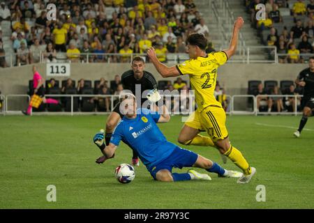 COLUMBUS, OH - JUNE 24: Max Arfsten #27 of Columbus Crew reacts to