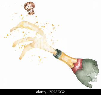 Watercolor Fashion Cliparts, Chanel Clipart, Champagne Glass By