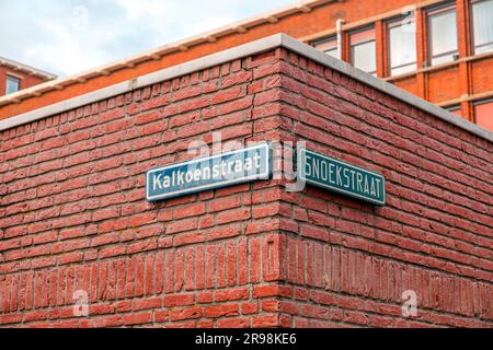 The Hague, Netherlands - October 7, 2021: Street signs in the Hague (Den Haag in Dutch), the Netherlands. Stock Photo