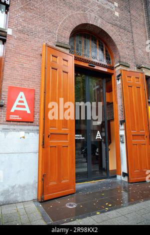 Rotterdam, Netherlands - October 6, 2021: The entrance of Arminius Depatpodium, a conference hall in Museumpark, Rotterdam. Rotterdam is the second la Stock Photo