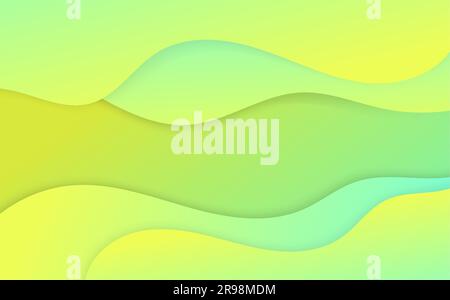 Abstract gradient yellow and green with free shape design. Simply design with pattern decorative artwork background. Vector Stock Vector