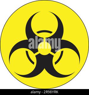 Vector illustration of biohazard symbol or icon Stock Vector