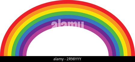 rainbow vector design on white background. Stock Vector