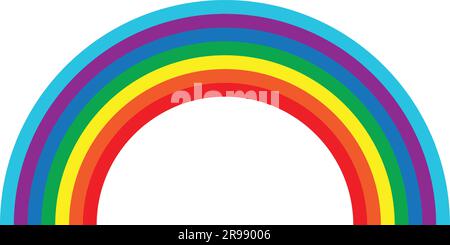 rainbow vector design on white background. Stock Vector