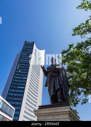 Albrecht Thaer Monument And Panorama Tower In The City Of Leipzig Stock ...