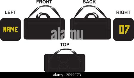 Duffle Bag Mock ups templates Stock Vector