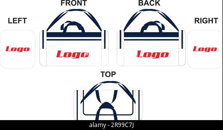 Duffle Bag Mock ups templates Stock Vector