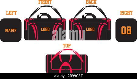 Duffle Bag Mock ups templates Stock Vector