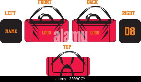 Duffle Bag Mock ups templates Stock Vector