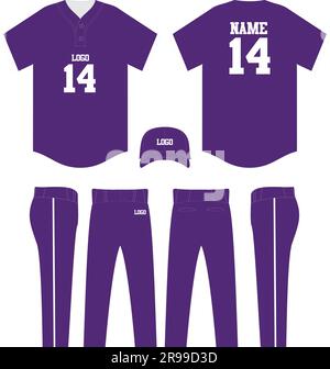 Baseball jersey uniform mock ups Stock Vector